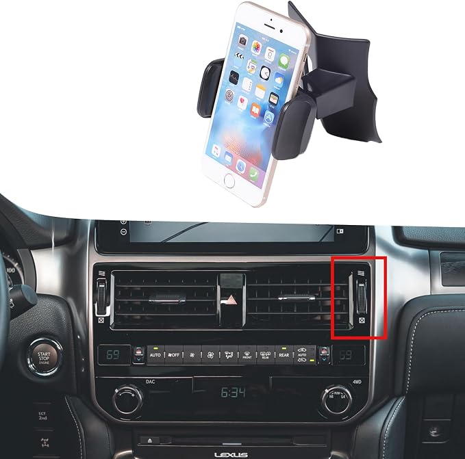 Car Phone Holder Compatible with 2022 2023 Lexus GX 460, (460 Premium and 460 Luxury),Center Console Air Outlet Cell Phone Holder, Handsfree Air Vent Phone Stand Mount Accessories (Style A)