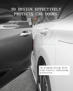 muekzu Silicone Car Door Edge Guard Trim Molding Crash Scratch Protector Scratch Guard for Car,Sedans,Truck,SUV 4PCS (Black)