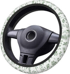 Vintage Green Flower Steering Wheel Cover Women