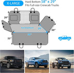 2026 Upgraded Back Seat Extender for Dogs - Large Hard Bottom Dog Car Seat Cover Holds 550lbs, Waterproof Dog Hammock Pet Bed with High-Density Foam Non-Slip Backseat Protector