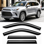 2024-2026 Tape-On Rain Guards for Toyota Grand Highlander Side Window Visor Deflectors & for Lexus TX 350 500h, Durable Tinted Vent Shades 2025