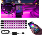 Led Lights for Halloween Car Accessories Interior, Christmas White Elephant Gifts for Him Her Men Women Teen Boys Girls, APP Control with USB Port Color Change Lights for Truck Decor