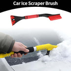 1pc 60x11cm Universal Car Ice Scraper Brush with Broom - SUV Snow Frost Remover for Car Truck RV Windscreen Side Window Anti Crash - Plastic Red Snow Shoveling Defrost Clearing