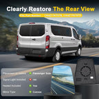 Passenger Upper Side Heated Mirror Glass Compatible with 2015-2025 Ford Transit 150 250 350 2023-2025 E-Transit Replace CK4Z-17K707-D CK4Z17K707D