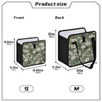 Car Trash Can Organizer Bin with Adjustable Strap for Back Front Seat Console Waterproof Leakproof Collapsible Portable 11 Inch Summer Daisy Butterfly Green