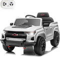 Licensed Chevrolet Colorado Electric Car for Kids, 12V Ride on Toys for Toddlers with Remote Control, Battery Powered Electric Car Ride On Vehicle w/Bluetooth, Soft Start, LED Lights - White