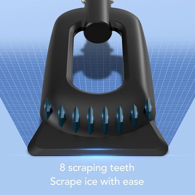 Snow Brush and Detachable Ice Scraper,Car Snow Scrapers Aluminium Alloy Ergonomic Handle Efficient Snow Removal Snow Broom Ice Scraper for Car Windshield (Blue)