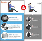 Lumbar Support Pillow for Car, Car Seat Back Support for Driving | Memory Foam Car Lumbar Support for Driving, Car Back Cushion, Adjustable Straps, Lower Back Pillow, Breathable 4D Mesh, Gray