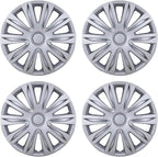 4-Pack 17 Inches Wheel Rim Cover Hubcaps,Redesign Fashion Style Replacement Hubcaps,Car Truck SUV Hub Accessories,Silver