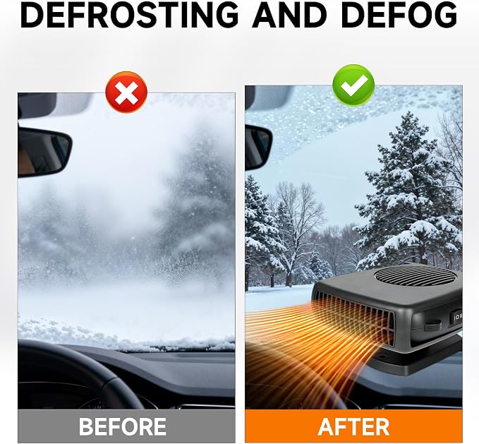 Car Heaters,12V Portable Car heaters for Vehicle 200W Car Defroster Windshield Heater Car Heater Defroster Windshield Defogger Automobile Windscreen