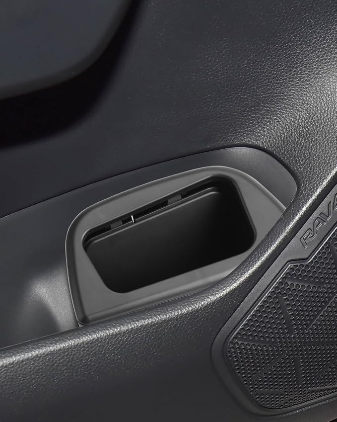 Toyota RAV4 2025 Trash Can Bin with Lid for Door, Black ABS Plastic, Quart Size, Custom Fit for Driver Side Door Pocket (LE/SE/XLE Premium/Woodland/XSE/Limited) Accessories