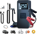 Jump Starter with Air Compressor,14.8V 8000A Peak Portable Car Battery Jump Starter Jump Box,150PSI Car Air Pump Tire Inflator Battery Charger with LED Light, LCD Display,Black