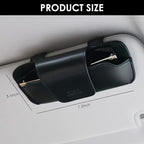 Sunglass Holder for Car Visor, Car Sunglasses Holder Leather, Eyeglasses Holder Glasses Storage Case Visor Accessories