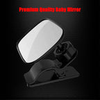 Clip On Car Baby Mirror, Adjustabe HD Glass Convex Wide Angle Interior Rearview Baby Rear Facing Mirror (Framed Rectangle, Small, 3.5" X 2.2")