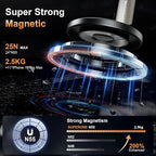 Magnetic Phone Holder for Car, 360° Adjustable Vacuum Car Phone Holder for Magsafe, 80+LBS Suction Phone Mount for Car Dash/Windshield/Screen, Phone Holders for Your Car for iPhone 17 16 15 14 13 12