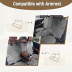 Pet Bench Seat Covers for Trucks, Heavy Duty Nonslip Car Seat Protector with ISOFIX Openings for 1-2 Child Car Seats,Fits Ford 150,Ram 1500,GMC Sierra,Toyota,Ram,Chevrolet Silverado(Grey)