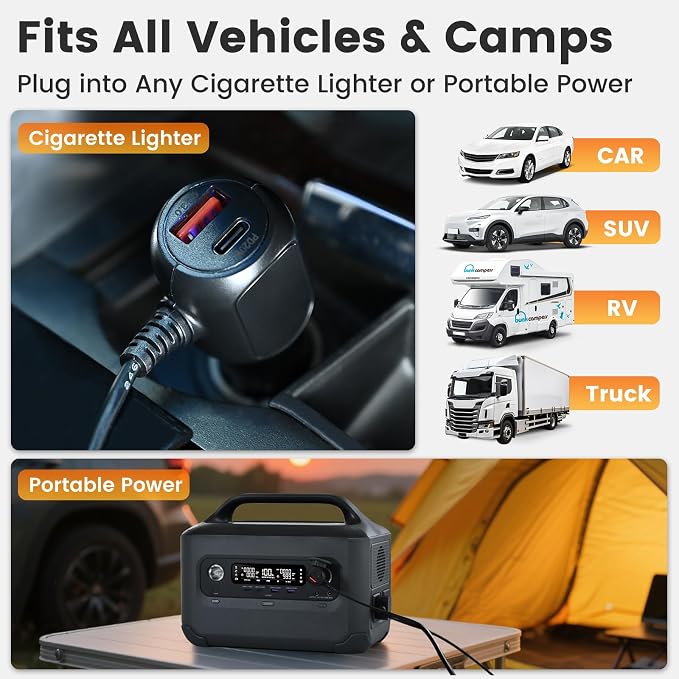 Car Heated Blanket, 12-Volt Portable Heated Car Blanket with 4 Heating Levels & 4 Hours Auto Off for Car, Truck, SUV, RV or Camping, Travel, Machine Washable, 59" X 43", Plaid