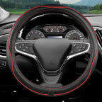Car Steering Wheel Cover for Chevy Silverado 1500 2500 3500, Tahoe, Equinox,Traverse,Colorado, Automative Accessories for Chevy, Sporty Design, Red