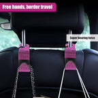2PCS Car Seat Hooks, Bling Car Rhinestone Headrest Hooks, Universal Bling Car Interior Accessories, for Handbag, Clothes, Purse, Water Bottle (Pink)