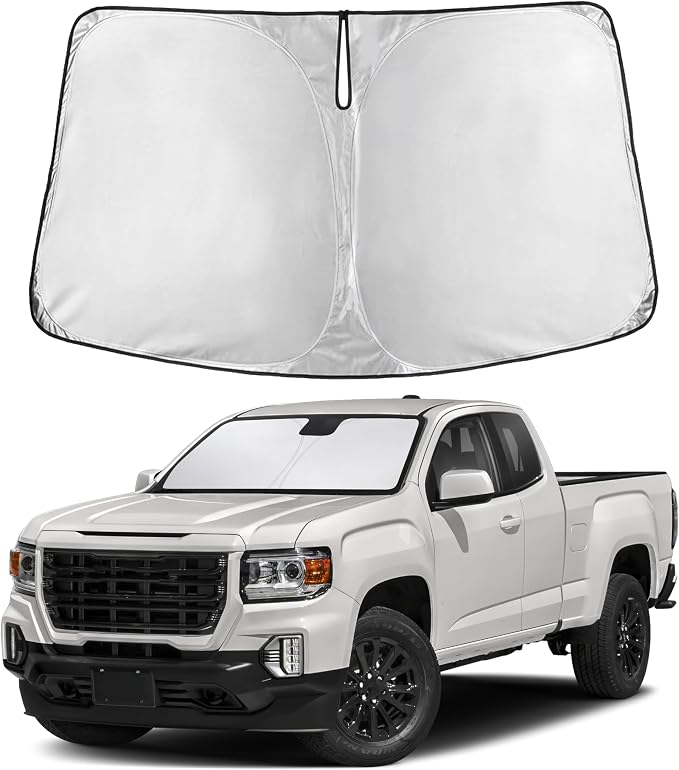 Windshield Sunshade Compatible for GMC Canyon 2015-2020 2021 2022, Sun Visor for Front Windshield & Window Sun Shade Cover, UV Heat Blocker & Protector, Car Accessories