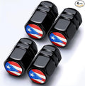 4Pack Puerto Rico Theme Car Tire Valve Stem Caps Aluminum Valve Stem Cover | Corrosion Resistant Car Valve Cap for Auto SUV Bike Motorcycle Valve Decor Puerto Rico Flag Theme Car Accessories Gifts