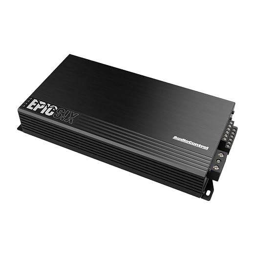 EPICSIX 6-Channel 1200W RMS Digital Class D Full-Range Car Audio Amplifier, Compact High-Power, High/Low Pass Crossover, RCA Line Level Inputs for Aftermarket Radios, Smart Protection