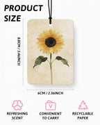 Hello Summer Floral Butterfly Car Air Freshener 4 Pcs Coconut Scented, Cute Car Accessories Mirror Decor for Women, Cottagecore Flower Hanging Air Freshener for Cars Closet Drawer Books