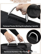Small Trunk Organizer With Lid, For SUV Car Truck, Black 28L, Foldable Waterproof Oxford Fabric, 2-Compartments With Aluminium Alloy Handle