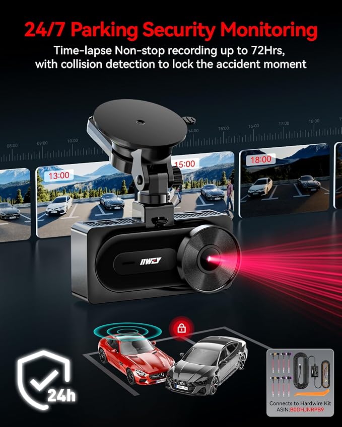 4K+4K Dash Cam Front and Rear, Dual STARVIS Sensor, 5G WiFi-6 (up to 20MB/s) with App, 128G SD Card Included, GPS, Dash Camera for Cars with 24/7 Parking Mode, 3.18 Inch IPS, 170° Wide Angle