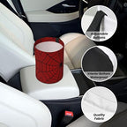 Red Spider Web Car Trash Can Small Portable Car Garbage Bag for Back Front Seat RV's Camping Accessories