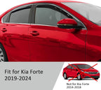 Voron Glass in-Channel Extra Durable Rain Guards for Kia Forte 2019-2024, Window Deflectors, Vent Window Visors, 4 Pieces - 201184