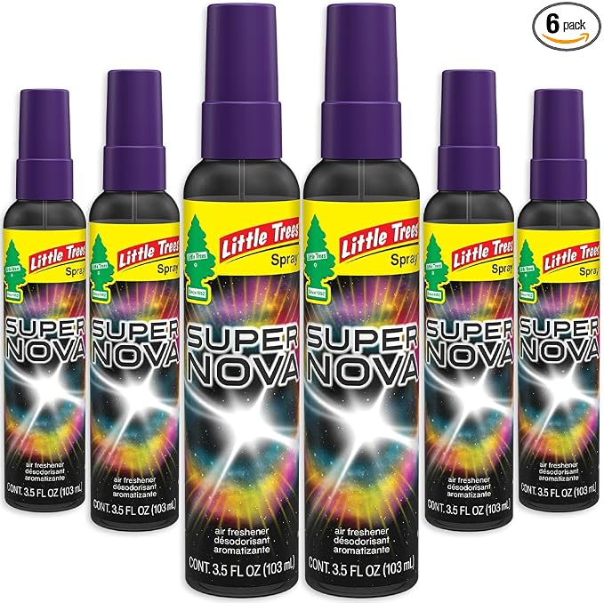 Car Air Freshener | Spray Provides a Long-Lasting Scent for Auto or Home | On-the-go Freshness | Supernova, 6 Air Fresheners