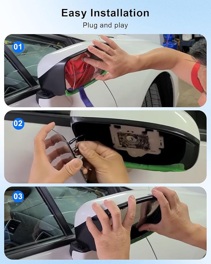 Driver Side Mirror Glass Fit for Honda Civic Acura Integra 2022 2023 2024 2025 Replace 76253T20A21, Rearview Mirror with Blind Spot and Heated, Left
