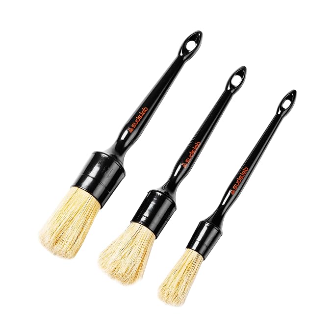 HD Intensive Brush Kit 3 Pack- Premium Boar’s Hair Brushes - Scratch Free Design - Fine Detailing Brushes For Personal And Professional Use