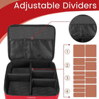 2 Layer Golf Trunk Organizer, Golf Gifts for Men with Separate Ventilated Compartment for 2 Pair Shoes, Waterproof Car Trunk Locker for Balls, Tees, Clothes, Gloves, Gifts for Golfers