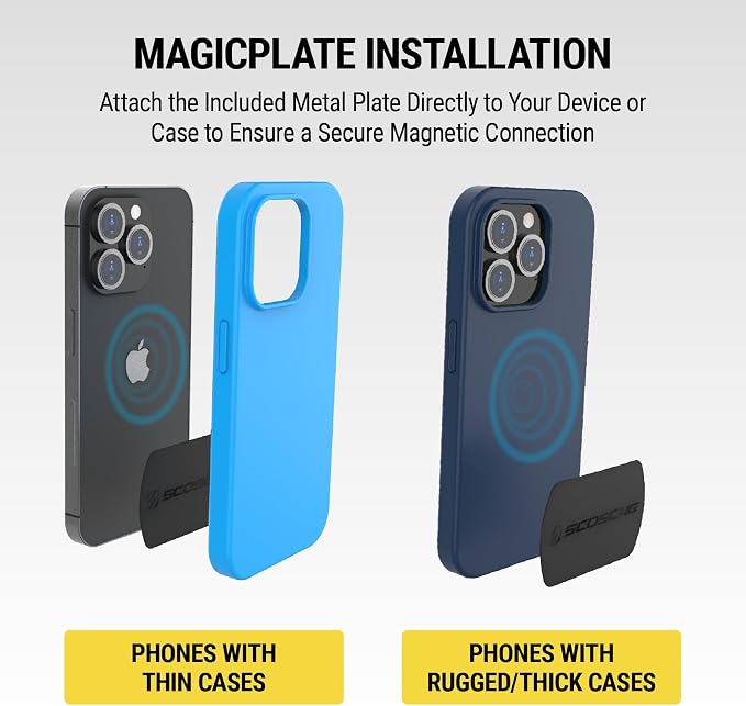 MagicMount Select Magnetic Phone Holder for Car Vent, Strong Magnet Phone Mount with 360° Rotation for Secure Hands Free Use, Car Mount for iPhone and Android, Not MagSafe Compatible