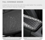 Bling Rhinestones Center Console Covers for Cars,Upgraded Arm Rest Cover for Car with Side Storage Pocket for Car Seat Organizer,Middle Console Cover Stylish Car Decoration (Bling Silver)