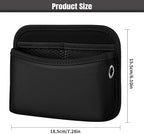 Car Seat Side Storage Pocket, Small Organizer,PU Leather Multifunctional Console Side Organizer Bag for Phone, keys, sunglass,wallet,ect (Black)