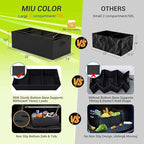 Trunk Organizer for SUV, Sturdy Car Organizer, Non-Slip Bottom, Folded Storage Organizer for Sedan, Van, Jeep, Grocery, Car Organization for Men, Women, Large 3 Compartments, Classic Blk