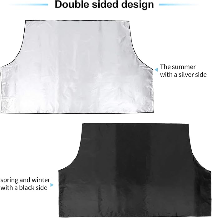 210T Magnetic Auto Car Snow Windshield Cover Frost Ice Guard Sun Shade Waterproof Windshield Protector for Most Vehicle Truck Van SUV 85.2X 49.2 Inches