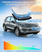 for Porsche Cayenne 2019-2024 2025 Windshield Sun Shade - 4 Layers Car Sunshades for Front Windows Shade Cover Custom Fit Cayenne Sun Visor 250T Retractable Shade Blocks UV Rays Car Accessories