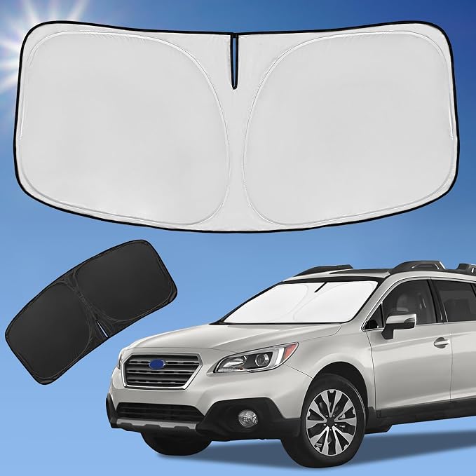 for Subaru Outback 2014-2019 Sun Shade Sunshade Windshield Shade Cover | 4-Layer Front Window Shade Custom fit Outback SUV, Base,Limited,Touring Sun Visor 240T Shade Blocks UV Rays Car Accessories