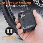 Mini Bike Pump with Gauge Fast Inflate Tiny Bicycle Air Pump Portable Air Inflator 150PSI with Presta and Schrader Valve for Road Mountain Bike E-Bike Motorcycle Ball