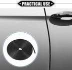 Car Door Edge Guard, 16.4ft U Shape Rubber Edge Trim Seal Strip Protector Universal for Car Truck ATV Boat Multifunctional No Glue PVC Iron Black