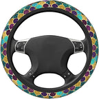 Glitter Mermaid Scales Steering Wheel Cover Cute for Women Men Car Accessories Universal 15 Inch Anti-Slip Automotive Steering Wheels Protector Covers for Truck SUV Sedan Turquoise