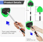 Windshield Cleaning Tool, Car Window Cleaner Windshield Cleaner with 4 Reusable and Washable Microfiber Pads and Extendable Handle Auto Inside Glass Wiper