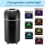Car Diffuser Humidifier USB Aromatherapy Essential Oil Air Freshener USB Cool Mist Mini Portable Diffuser for Car Home Office Bedroom (Black)