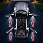 2PCS Neon Cat Car Door Lights Projector, Magnetic Logo Projector Door Lights, Wireless LED Welcome Puddle Light, Neon Cat Car Accessories Decor, Cats Gifts for Women Men, Fit All Vehicles
