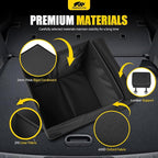 Car Seat Organizer & Lumbar Support - 33L Collapsible Front & Back Seat Organizer with Removable Back Support Pillow, Car Storage for SUV Auto Truck Van