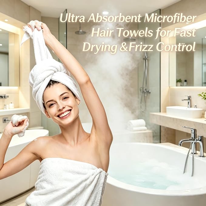 White Dual-Sided Microfiber Face Towels, 3pcs 16"x16" Ultra Absorbent Quick Dry Hair Towels, Exfoliating Face Cloths for Dead Skin, Makeup Remover & Sensitive Skin, Lint-Free Reusable Cleansing Cloths